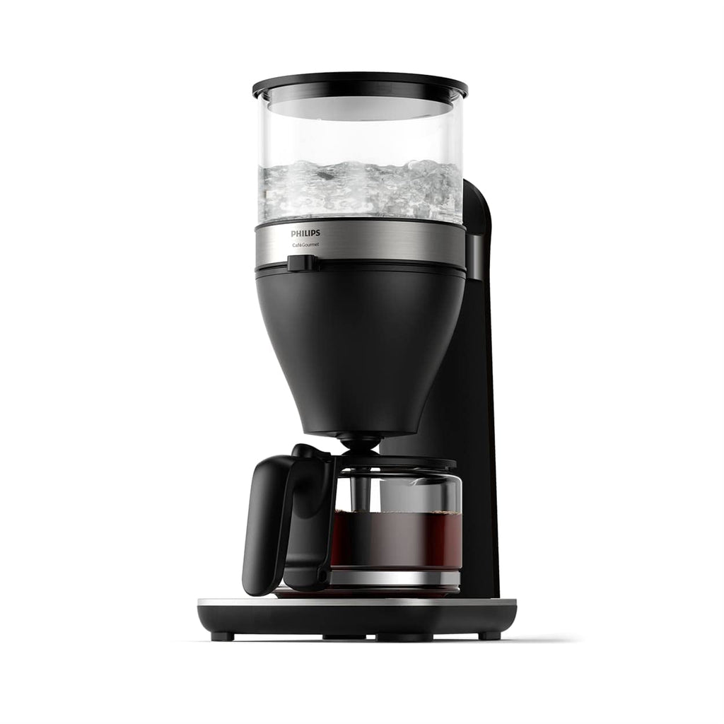 Philips Filterkaffeemaschine – 1.25-Liter-Fassungsvermögen, bis zu 15 Tassen, Boil & Brew, schwarz/silbern (HD5416/60)
