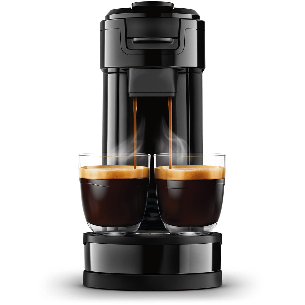 Philips Senseo Switch Pad- und Filterkaffeemaschine, 2-in-1-Brühtechnologie, 1-Liter-Wasserbehälter, 7 Tassen in einem Durchgang, Klavierlackschwarz (HD6592/64)