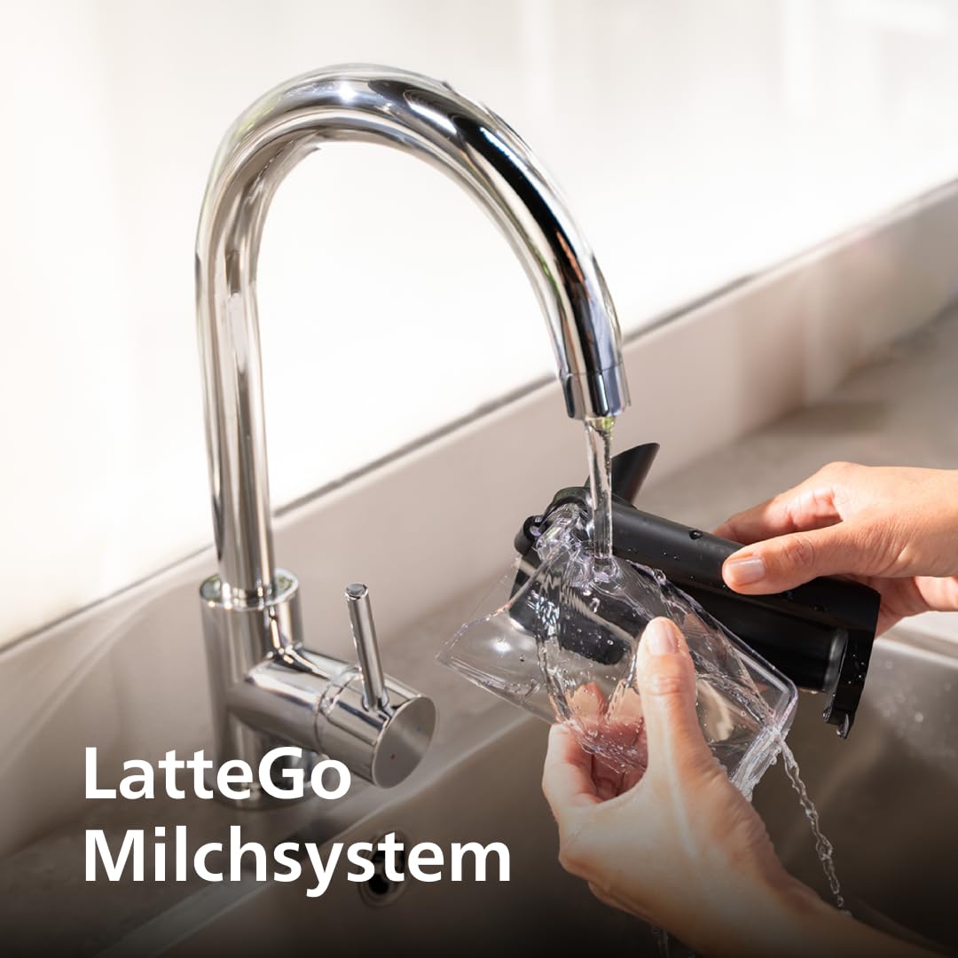 Philips Kaffeevollautomat der Serie 5400 – Espressomaschine für 12 Getränke, schnell reinigendes LatteGo System, intuitives TFT-Display, anpassbare Kaffeeeinstellungen (EP5441/50)
