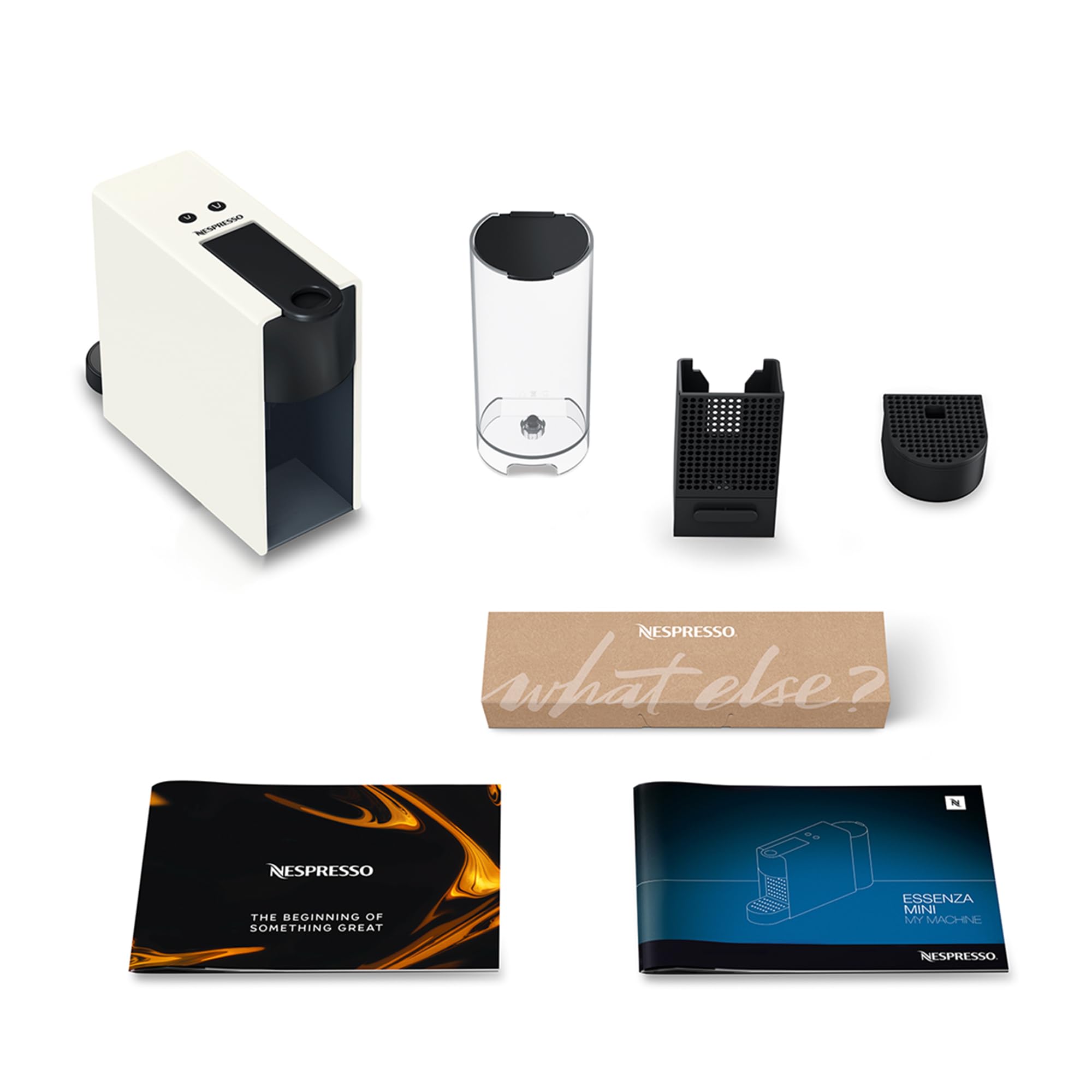 Nespresso Krups Essenza Mini Kaffeekapselmaschine – für Espresso und Lungo, 19 Bar für volles Aroma, ultrakompaktes Design in Weiß, ideal für kleine Küchen, energiesparend mit Auto-Off, Modell XN1101