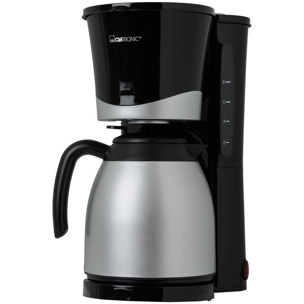 Clatronic® Kaffeemaschine mit Thermoskanne | für 8-10 Tassen Kaffee | kein Temperaturverlust | Filterkaffeemaschine | 1 Liter | Coffee machine | Filterkaffeemaschine mit Thermoskanne | KA 3327 schwarz