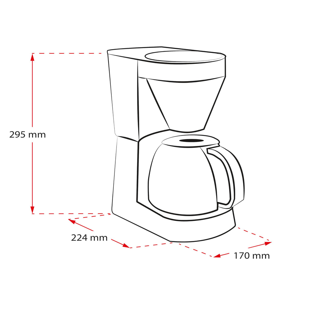 Melitta Easy – Filterkaffeemaschine mit Glaskanne, für bis zu 10 Tassen Kaffee, in Schwarz