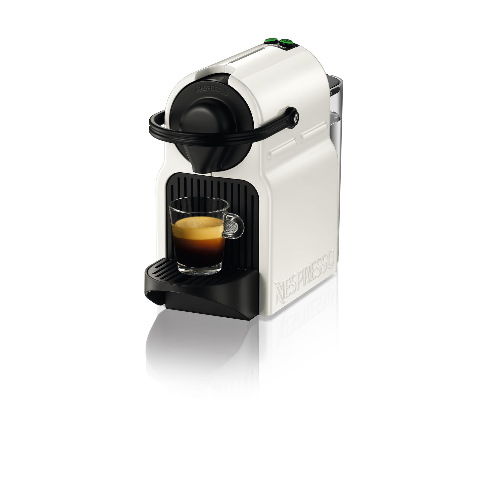Nespresso Krups Inissia XN1001 Kapselmaschine, kurze Aufheizzeit, kompaktes Format, Kaffeemenge einstellbar, Direktwahltaste, automatischer Kapselauswurf, 0.7 L, 34.2 x 19.1 x 32.7 cm, Weiß