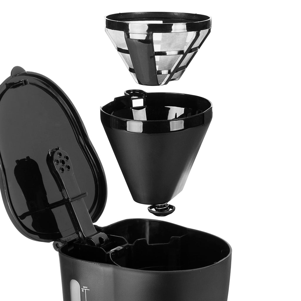 Tristar Kaffeemaschine, 6 Tassen Kapazität, 600W, Warmhaltefunktion, Automatische Abschaltung, Permanentfilter, Anti-Tropf-System, Kompakt und Tragbar, Leicht zu Reinigen, CM-1246