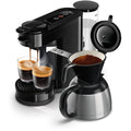Philips Senseo Switch Pad- und Filterkaffeemaschine, 2-in-1-Brühtechnologie, 1-Liter-Wasserbehälter, 7 Tassen in einem Durchgang, Klavierlackschwarz (HD6592/64)