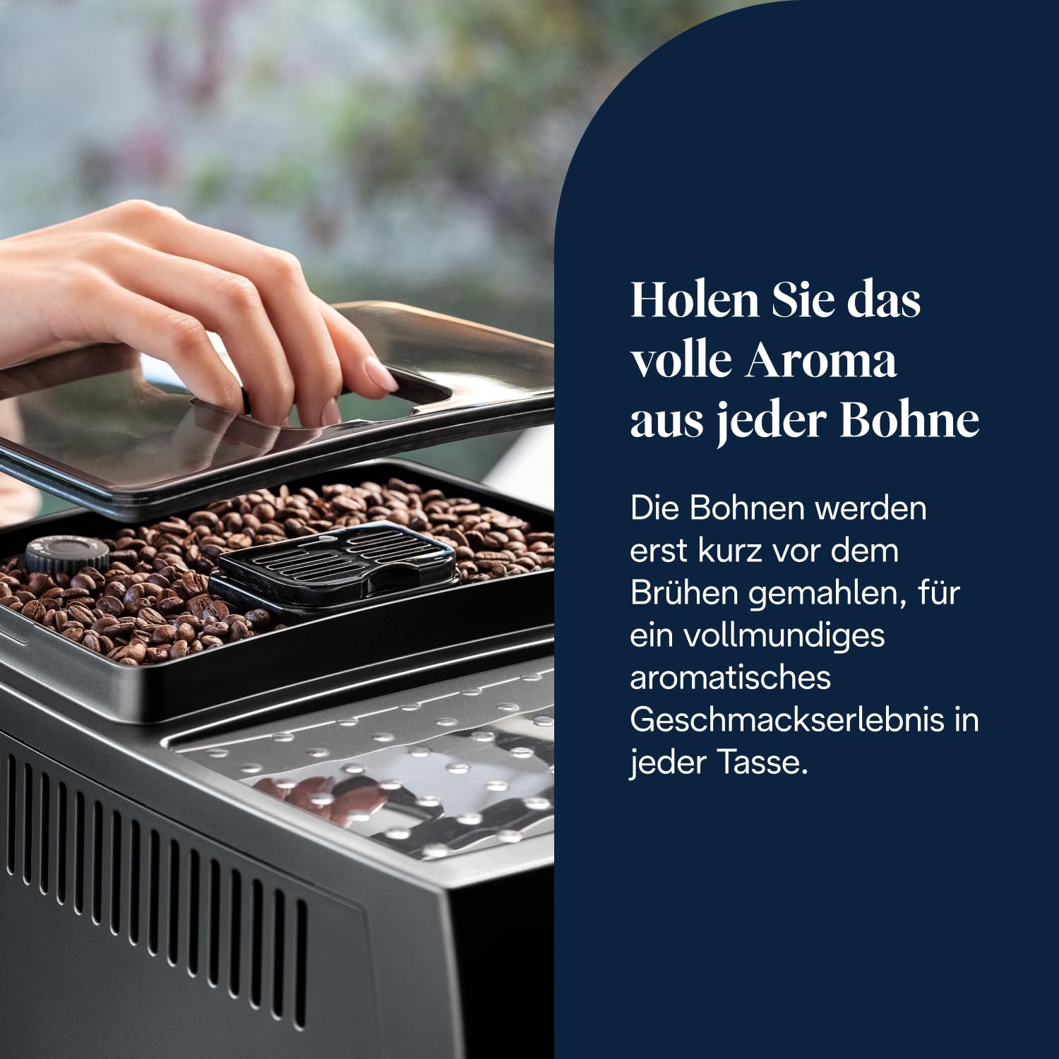 De’Longhi Magnifica S - Perfetto Kaffeevollautomat mit klassischem Milchaufschäumer, Espresso- und Cappuccino Kaffeemaschine, Bedienfeld mit Tasten, Schwarz (ECAM22.110.B)